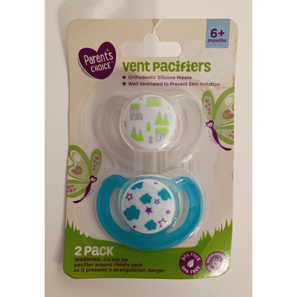 Parent's choice vent pacifiers 6+ M Orthodontic silicone nipple New